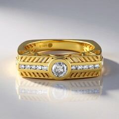 Anello in oro con Diamante I2 (I)