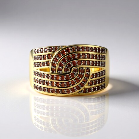 Anello in argento con Zircone Champagne