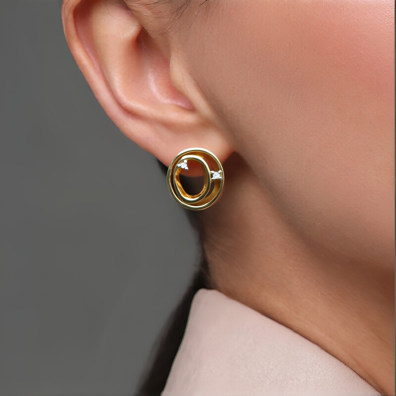 Boucles d'oreilles en argent et Diamant SI1 (G) (Annette)