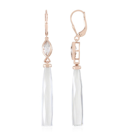 Orecchini in argento con Topazio Bianco (KM by Juwelo)