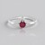 Anello in argento con Rubino del Madagascar