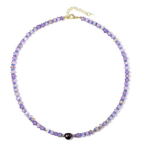 Edelstein-Silberhalskette