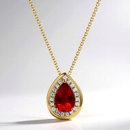 Collar en oro con Ópalo de fuego de México (CIRARI)
