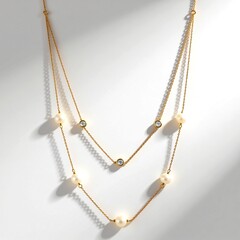 Collana in oro con Perla d'Acqua Dolce Bianca (de Melo Gold)