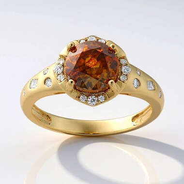 Gouden ring met een sfaleriet (CIRARI)