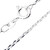 925er Silber-Ankerkette diamantiert - 45 cm - 2,4 g