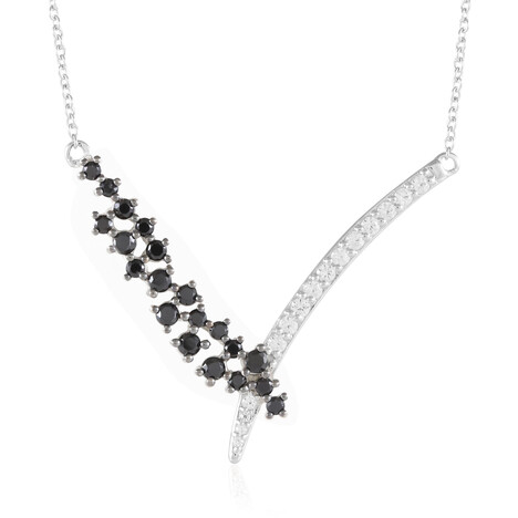 Collana in argento con Spinello Nero