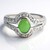 Anello in argento con Crisoprasio Imperiale