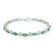 Brazalete en plata con Esmeralda de Zambia