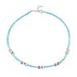 Collana in argento con Apatite Blu