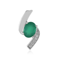 Colgante en plata con Ónix verde