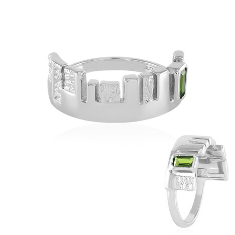 Anello in argento con Diopside Russo (SAELOCANA)