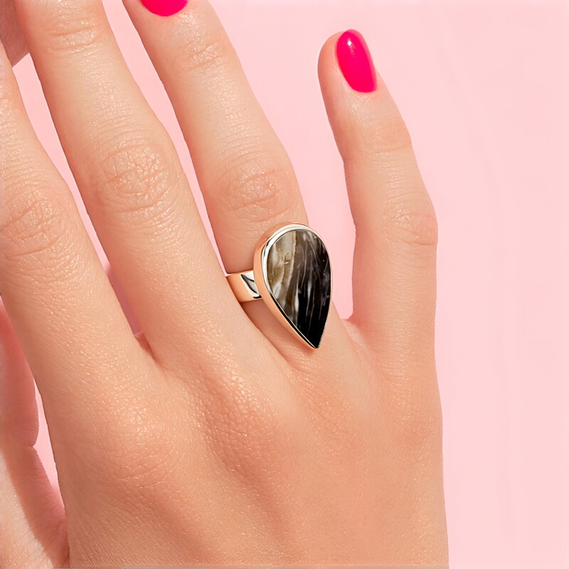 Anillo en plata con Ágata Prairie