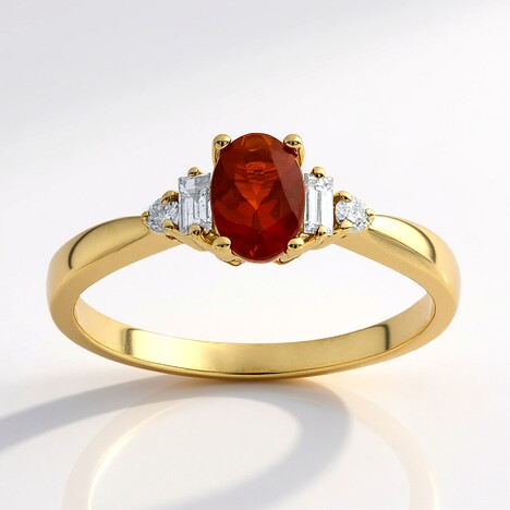 Anello in oro con Opale di Fuoco Messicano (CIRARI)
