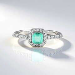 Anello in argento con Smeraldo Color Paraiba