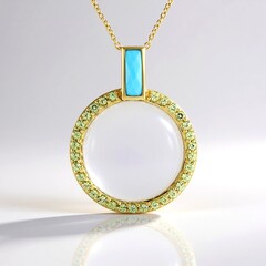 Collana in argento con Pietra di Luna Bianca (KM by Juwelo)