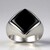 Anello in argento con Agata Nera
