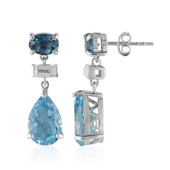 Pendientes en plata con Topacio azul cielo