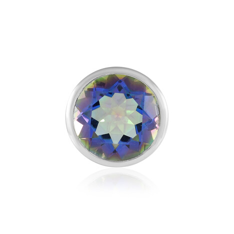 Mystic Blue Quartz Silver Pendant (MONOSONO COLLECTION)