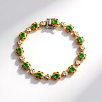 Bracciale in argento con Smeraldo Zambia (Gems en Vogue)
