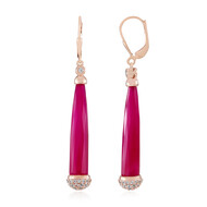 Orecchini in argento con Calcedonio Rosso (KM by Juwelo)