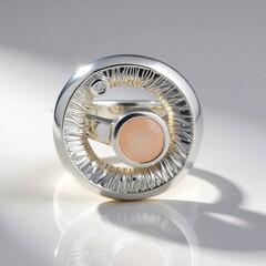 Anello in argento con Quarzo Rosa