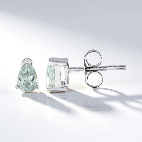 Orecchini in argento con Topazio Bianco
