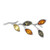 Broche en argent et Ambre baltique couleur cognac (dagen)
