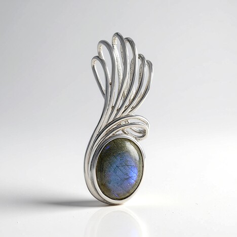 Ciondolo in argento con Labradorite (MONOSONO COLLECTION)