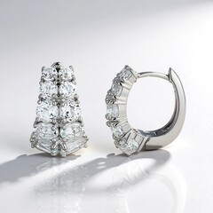 Orecchini in argento con Topazio Bianco (Adela Silber)