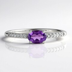 Anello in argento con Ametista del Marocco