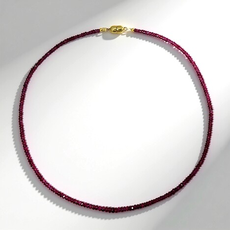 Collana in argento con Granato Magenta (Adela Silber)