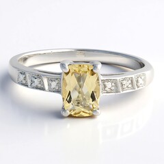 Anello in argento con Quarzo Champagne