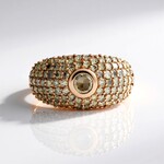 Anello in oro con Diamante Champagne I2 (KM by Juwelo)