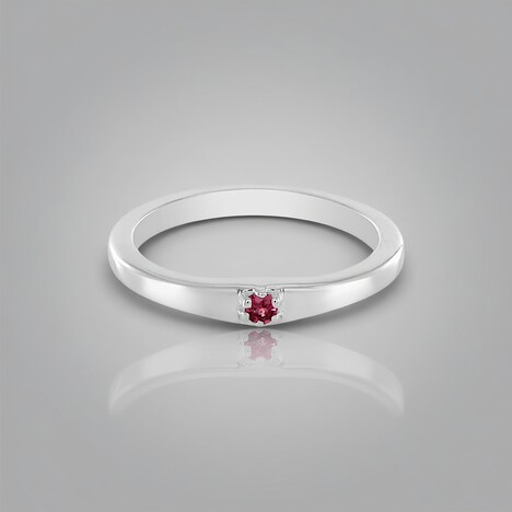 Anello in argento con Spinello Rosa