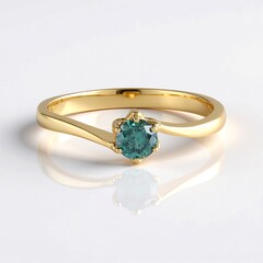 Anello in oro con Diamante Blu I2 (SUHANA)