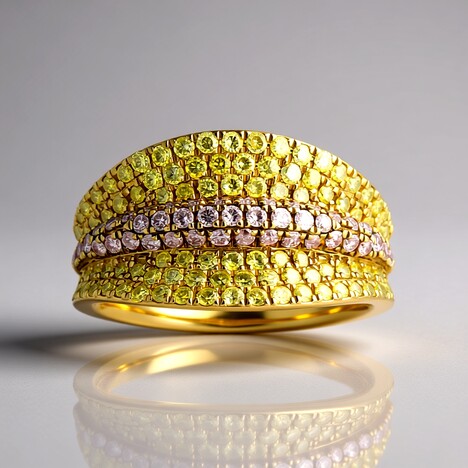 Anello in oro con Diamante Giallo SI2 (CIRARI)