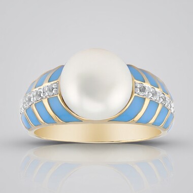 Anillo en plata con Perla blanca Freshwater (TPC)