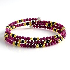 Bracciale in acciaio con Spinello Nero