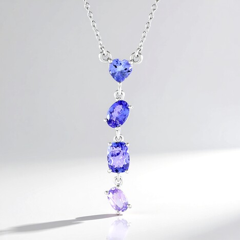 Collana in argento con Tanzanite (non riscaldata)