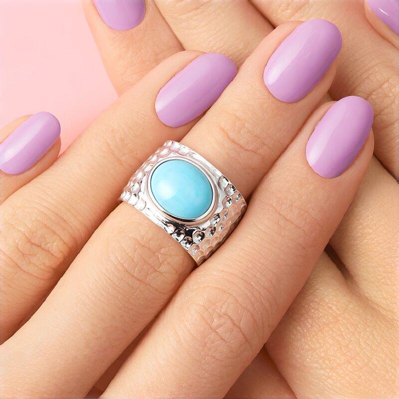 Anillo en plata con Turquesa