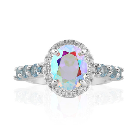 Mondlicht-Quarz-Silberring