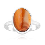 Orange Stachelauster-Silberring