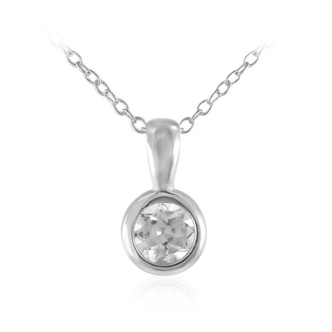 Collar en plata con Topacio blanco