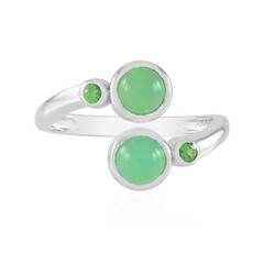 Chrysopras-Silberring