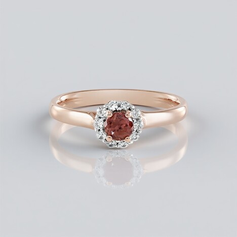 Anello in argento con Zircone Rosa
