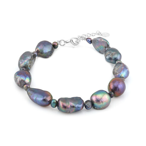 Bracelet en argent et Perle de culture d'eau douce mystique (TPC)