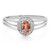 Padparadscha Sapphire Silver Ring