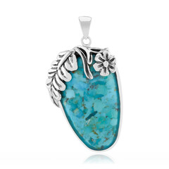 Ciondolo in argento con Turchese Kingman Mohave Blu (Faszination Türkis)