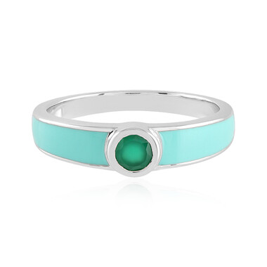 Grüner Onyx-Silberring